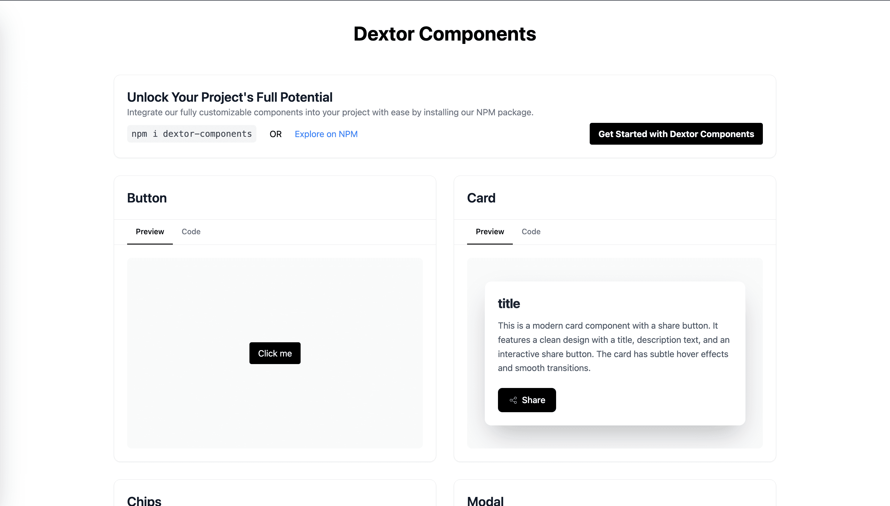 Dextor Components screenshot